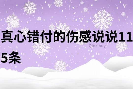 真心錯付的傷感說說115條