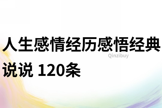 人生感情經(jīng)歷感悟經(jīng)典說(shuō)說(shuō)	120條