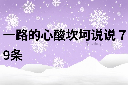 一路的心酸坎坷說說	79條