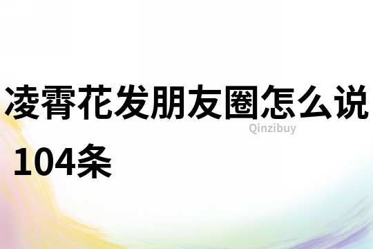 凌霄花發朋友圈怎么說	104條