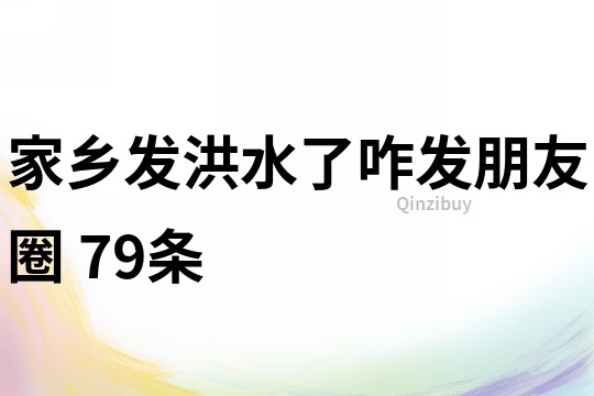 家鄉發洪水了咋發朋友圈	79條