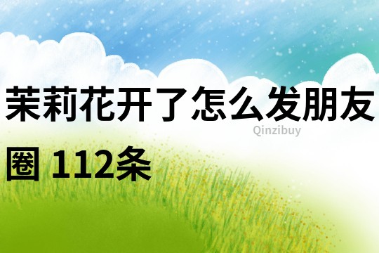 茉莉花開了怎么發朋友圈	112條