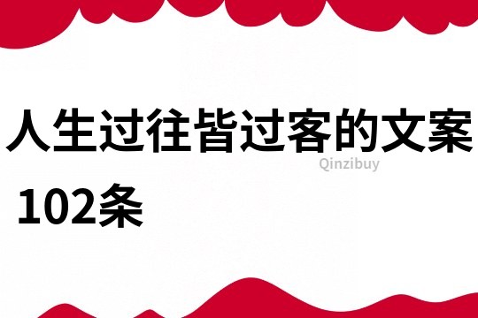 人生過(guò)往皆過(guò)客的文案	102條
