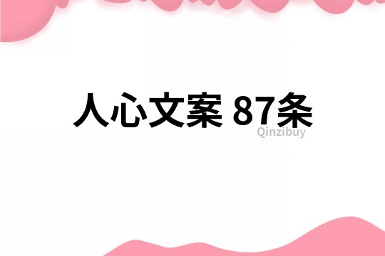 人心文案	87條
