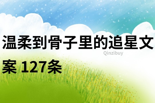 溫柔到骨子里的追星文案	127條