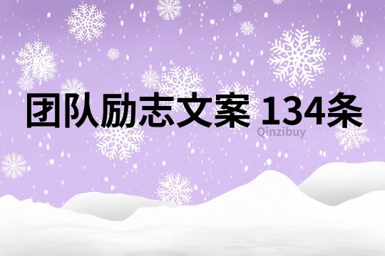 團隊勵志文案	134條