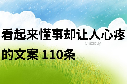看起來懂事卻讓人心疼的文案	110條