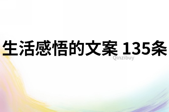 生活感悟的文案	135條