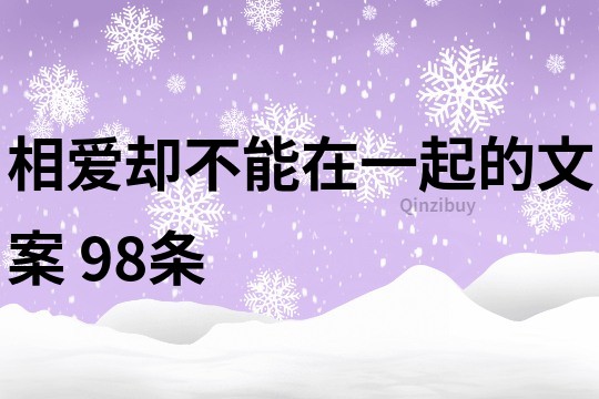 相愛卻不能在一起的文案	98條