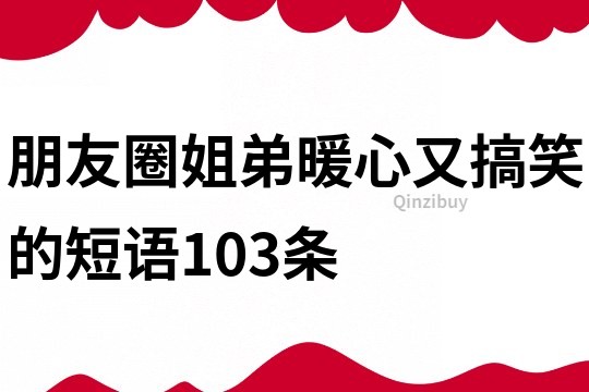 朋友圈姐弟暖心又搞笑的短語103條