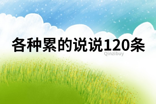 各種累的說說120條