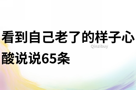 看到自己老了的樣子心酸說說65條