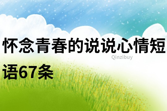 懷念青春的說(shuō)說(shuō)心情短語(yǔ)67條