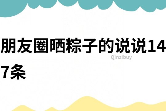 朋友圈曬粽子的說說147條