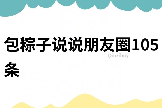 包粽子說說朋友圈105條