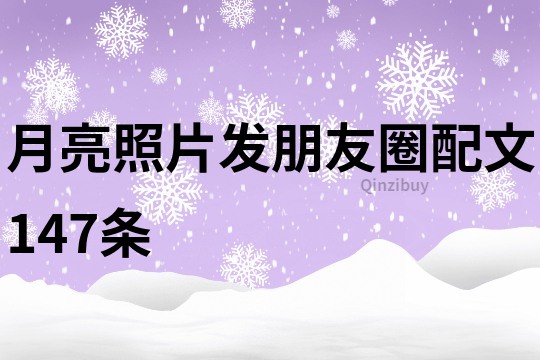 月亮照片發朋友圈配文147條