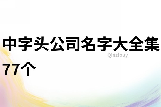 中字頭公司名字大全集77個