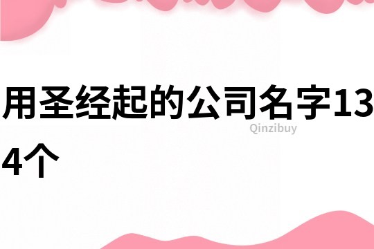 用圣經起的公司名字134個