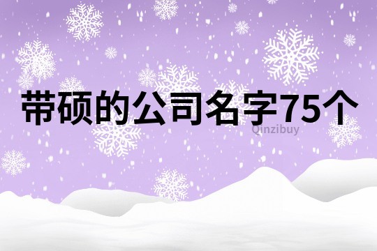 帶碩的公司名字75個