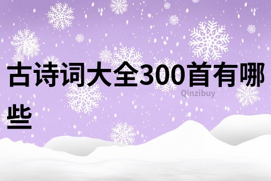 古詩詞大全300首有哪些