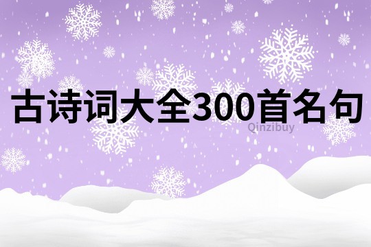 古詩詞大全300首名句