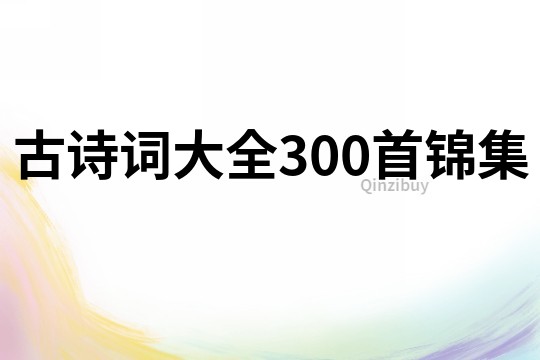 古詩詞大全300首錦集