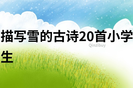 描寫雪的古詩20首小學生