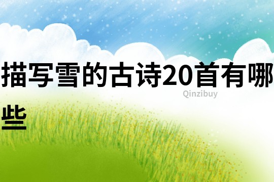 描寫雪的古詩20首有哪些