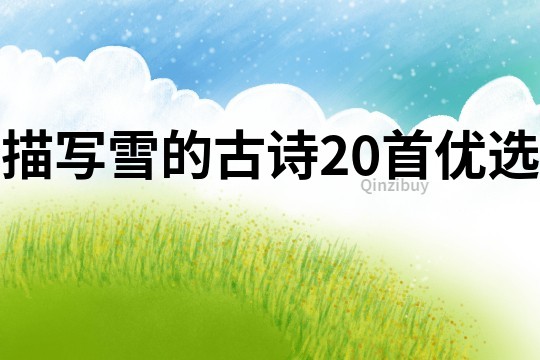 描寫(xiě)雪的古詩(shī)20首優(yōu)選