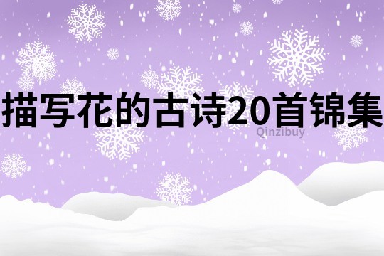 描寫花的古詩20首錦集