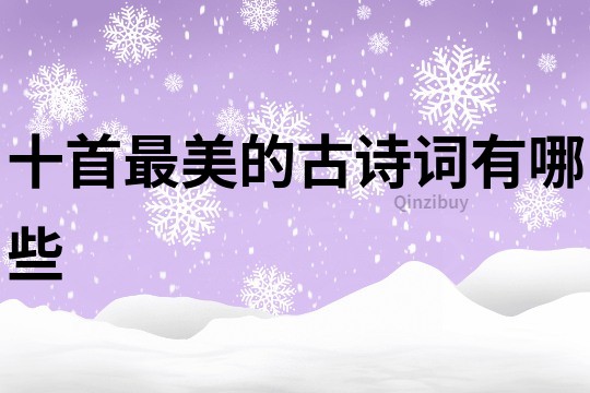 十首最美的古詩詞有哪些