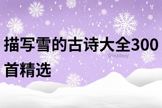 描寫雪的古詩大全300首精選