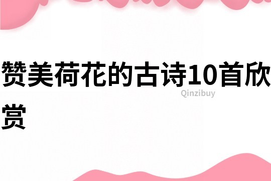 贊美荷花的古詩10首欣賞