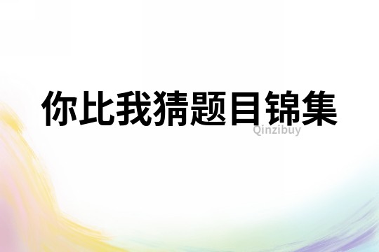 你比我猜題目錦集