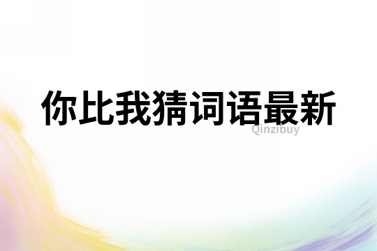 你比我猜詞語最新