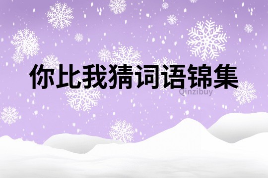 你比我猜詞語錦集