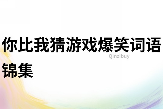 你比我猜游戲爆笑詞語錦集