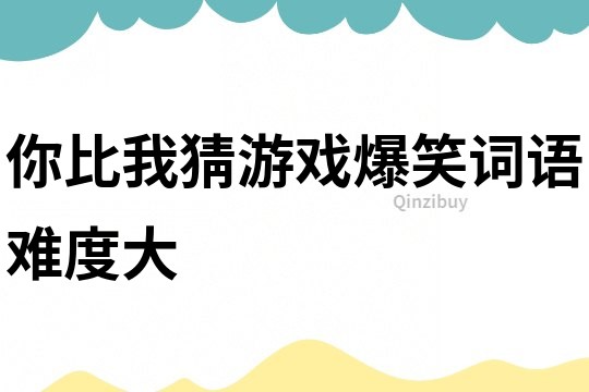 你比我猜游戲爆笑詞語難度大