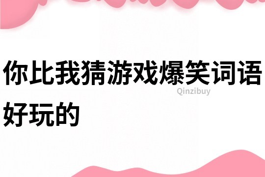 你比我猜游戲爆笑詞語好玩的