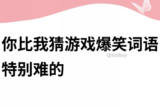 你比我猜游戲爆笑詞語特別難的