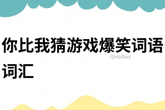 你比我猜游戲爆笑詞語詞匯