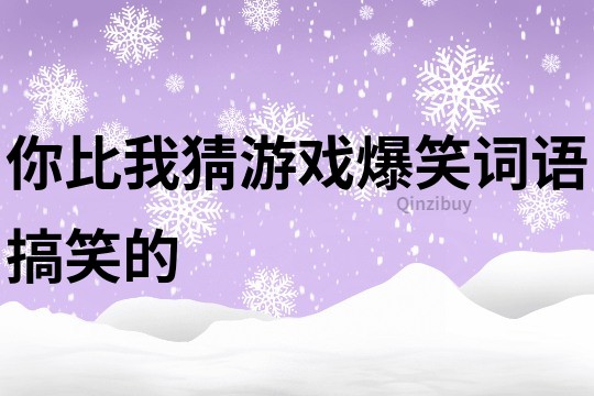 你比我猜游戲爆笑詞語搞笑的