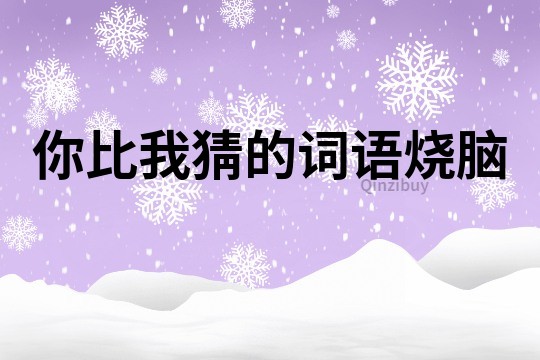 你比我猜的詞語燒腦
