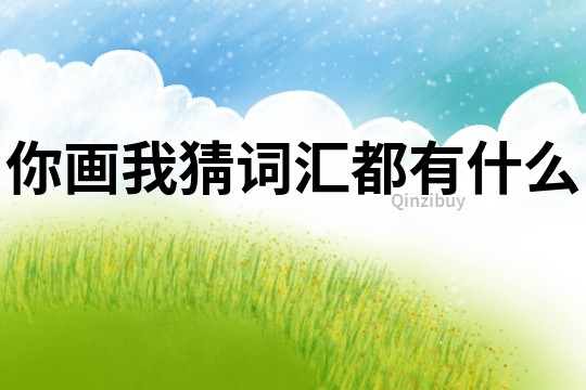 你畫我猜詞匯都有什么