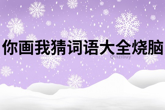 你畫我猜詞語大全燒腦