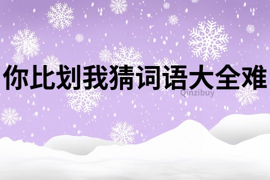 你比劃我猜詞語大全難
