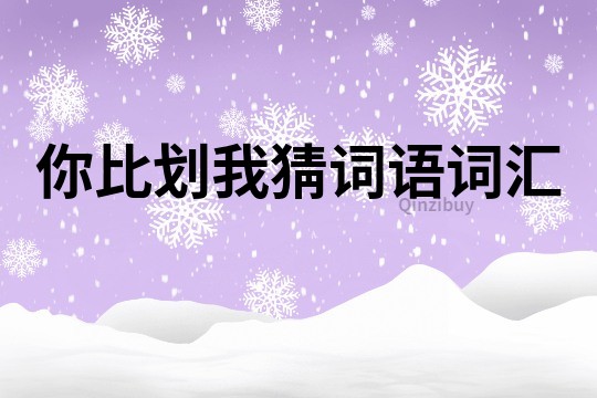 你比劃我猜詞語詞匯