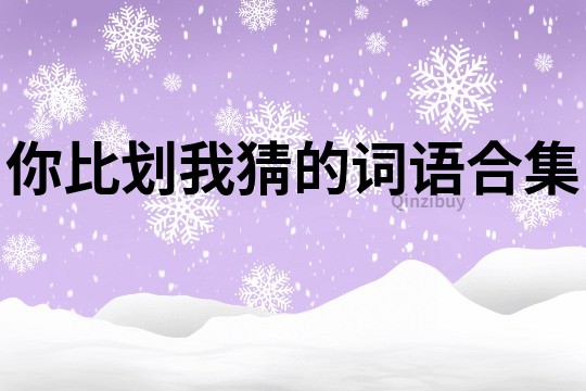 你比劃我猜的詞語合集