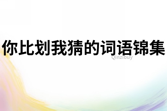 你比劃我猜的詞語(yǔ)錦集