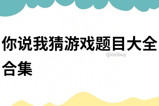 你說我猜游戲題目大全合集